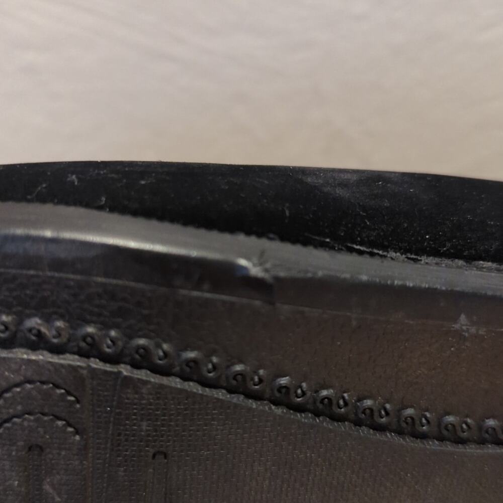 Marco Vitale Collection Black Suede Silver Tone Chain Slide On Loafer Men's 7.5 - Picture 12 of 12